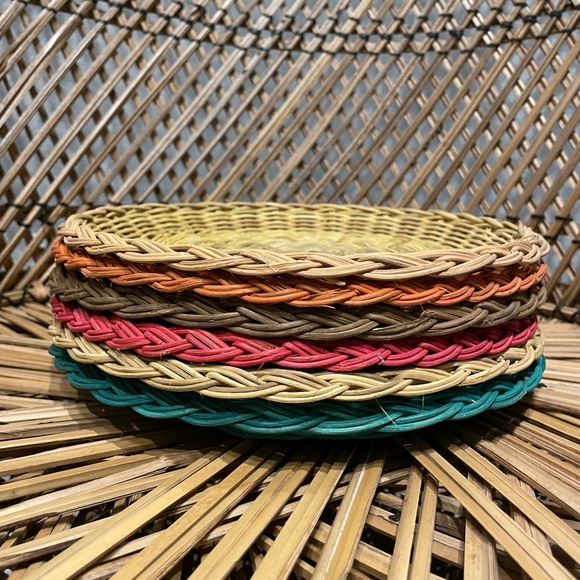 Wall Decor Vintage Straw Paper Plate Holderswall Hanging Basket